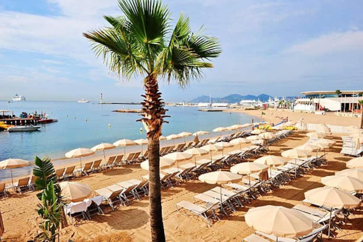 Cannes Plage 2Mn/45M2/Vue Mer/Inernet/Clim/Parking Prive المظهر الخارجي الصورة